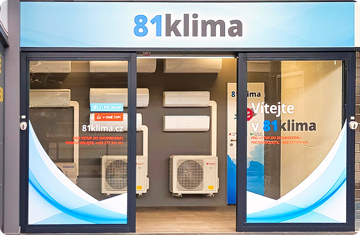 Showroom klimatizací Plzeň - uvnitř